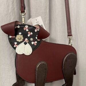 KATE ♠️ SPADE  NEW YORK FLORAL PUP DOG 🐶 CROSSBODY NWT